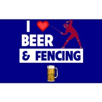 I Love Beer And Fencing Lunge Parry Sword Fighting Ing Gift Bumper Sticker