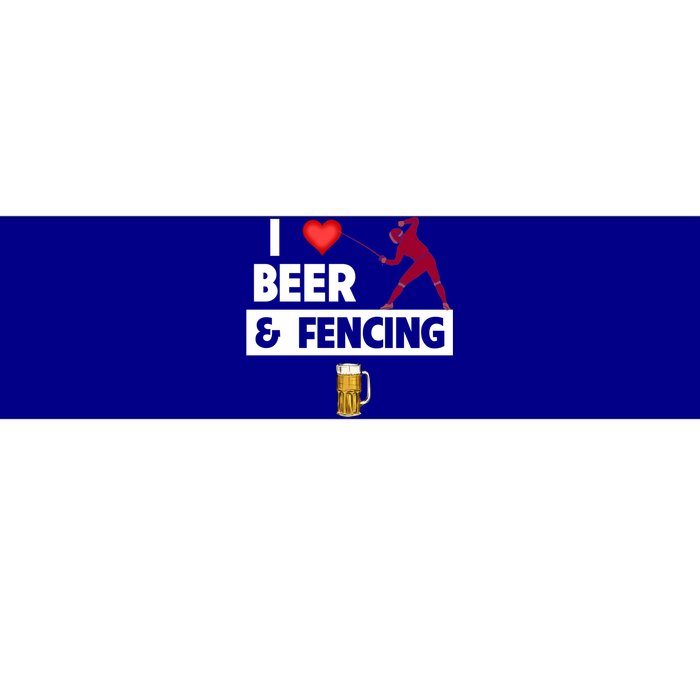 I Love Beer And Fencing Lunge Parry Sword Fighting Ing Gift Bumper Sticker