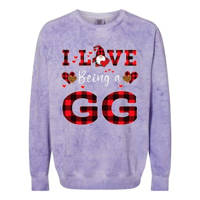 I Love Being A GG Gnome Valentine's Day GG Colorblast Crewneck Sweatshirt