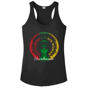 I Love Being A Black Hairdresser Black History Month Gift Ladies PosiCharge Competitor Racerback Tank