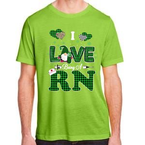 I Love Being Rn St Patricks Day Gnome Nurse Cute Gift Adult ChromaSoft Performance T-Shirt