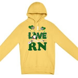 I Love Being Rn St Patricks Day Gnome Nurse Cute Gift Premium Pullover Hoodie