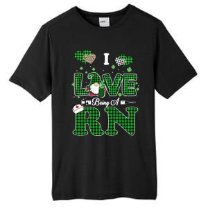 I Love Being Rn St Patricks Day Gnome Nurse Cute Gift Tall Fusion ChromaSoft Performance T-Shirt