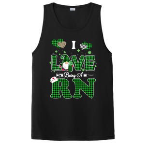 I Love Being Rn St Patricks Day Gnome Nurse Cute Gift PosiCharge Competitor Tank