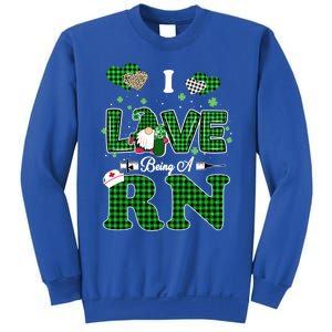 I Love Being Rn St Patricks Day Gnome Nurse Cute Gift Sweatshirt