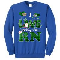 I Love Being Rn St Patricks Day Gnome Nurse Cute Gift Sweatshirt