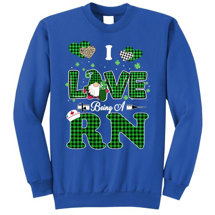 I Love Being Rn St Patricks Day Gnome Nurse Cute Gift Sweatshirt