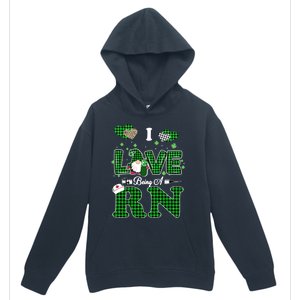 I Love Being Rn St Patricks Day Gnome Nurse Cute Gift Urban Pullover Hoodie