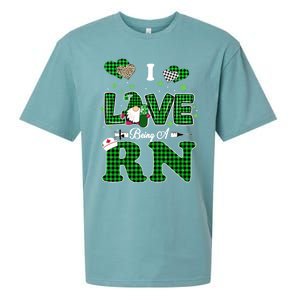 I Love Being Rn St Patricks Day Gnome Nurse Cute Gift Sueded Cloud Jersey T-Shirt