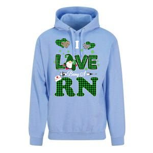 I Love Being Rn St Patricks Day Gnome Nurse Cute Gift Unisex Surf Hoodie