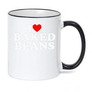 I Love Baked Beans I Heart Baked Beans 11oz Black Color Changing Mug