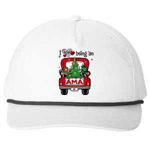 I Love Being An Ama Tree Truck Happy Family New Christmas Gift Snapback Five-Panel Rope Hat