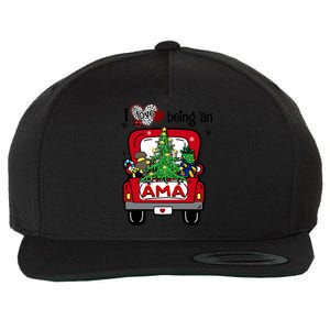 I Love Being An Ama Tree Truck Happy Family New Christmas Gift Wool Snapback Cap