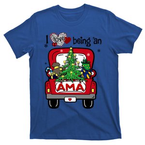 I Love Being An Ama Tree Truck Happy Family New Christmas Gift T-Shirt