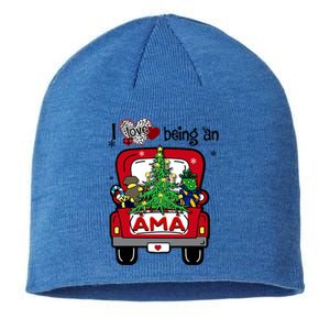 I Love Being An Ama Tree Truck Happy Family New Christmas Gift Sustainable Beanie