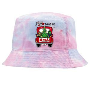 I Love Being An Ama Tree Truck Happy Family New Christmas Gift Tie-Dyed Bucket Hat