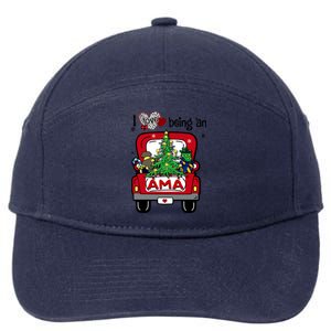 I Love Being An Ama Tree Truck Happy Family New Christmas Gift 7-Panel Snapback Hat