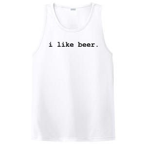 I Like Beer Minimalist Funny Drinking PosiCharge Competitor Tank