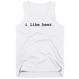 I Like Beer Minimalist Funny Drinking Tank Top