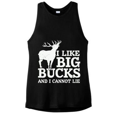 I Like Big Bucks And I Cannot Lie Deer Hunting Ladies PosiCharge Tri-Blend Wicking Tank