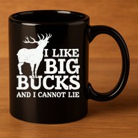 I Like Big Bucks And I Cannot Lie Deer Hunting 11oz C Handle Ceramic Mug