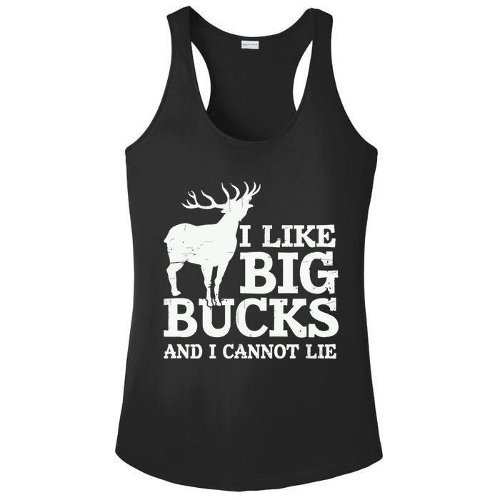 I Like Big Bucks And I Cannot Lie Deer Hunting Ladies PosiCharge Competitor Racerback Tank