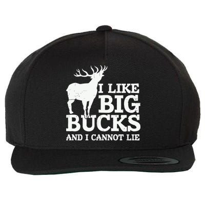 I Like Big Bucks And I Cannot Lie Deer Hunting Wool Snapback Cap
