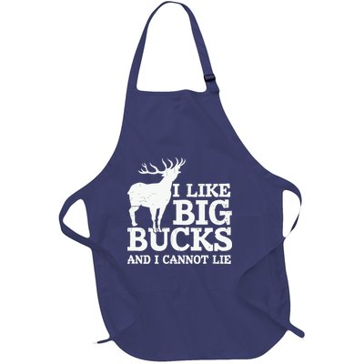 I Like Big Bucks And I Cannot Lie Deer Hunting Full-Length Apron With Pockets