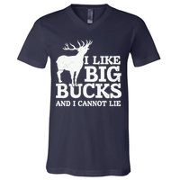I Like Big Bucks And I Cannot Lie Deer Hunting V-Neck T-Shirt