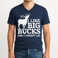 I Like Big Bucks And I Cannot Lie Deer Hunting V-Neck T-Shirt
