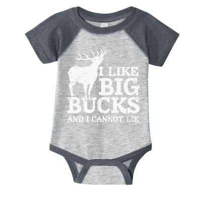I Like Big Bucks And I Cannot Lie Deer Hunting Infant Baby Jersey Bodysuit