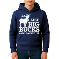 I Like Big Bucks And I Cannot Lie Deer Hunting Kids Hoodie