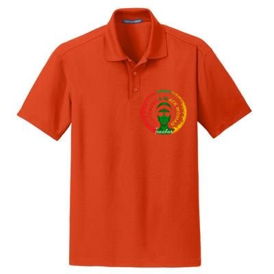 I Love Being A Black Teacher Black History Month Gift Dry Zone Grid Polo