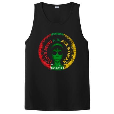 I Love Being A Black Teacher Black History Month Gift PosiCharge Competitor Tank