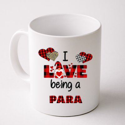 I Love Being A Paraprofessional Flannel Valentine's Day Coffee Mug