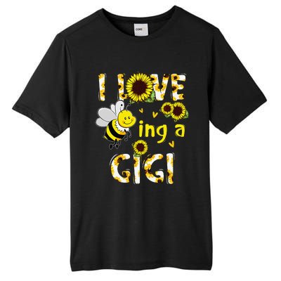 I Love Being A Gigi Sunflower Bee, Mother's Day Tall Fusion ChromaSoft Performance T-Shirt