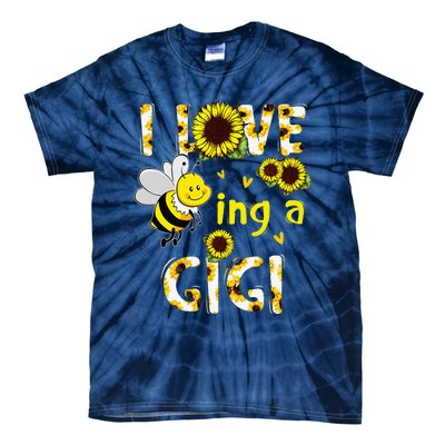 I Love Being A Gigi Sunflower Bee, Mother's Day Tie-Dye T-Shirt