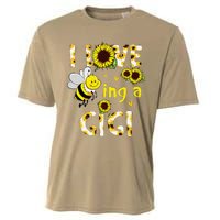 I Love Being A Gigi Sunflower Bee, Mother's Day Cooling Performance Crew T-Shirt