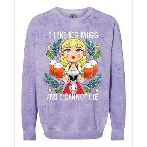 I Like Big Mugs Oktoberfest Bavarian Munich Beer Festival Colorblast Crewneck Sweatshirt