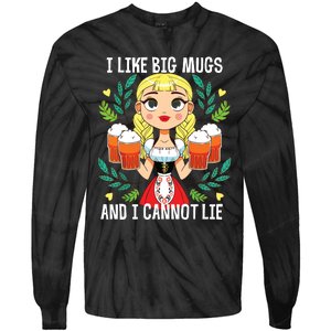 I Like Big Mugs Oktoberfest Bavarian Munich Beer Festival Tie-Dye Long Sleeve Shirt