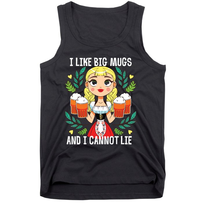 I Like Big Mugs Oktoberfest Bavarian Munich Beer Festival Tank Top