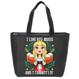 I Like Big Mugs Oktoberfest Bavarian Munich Beer Festival Zip Tote Bag