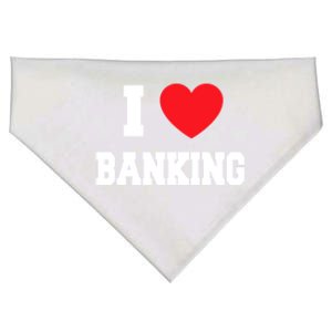 I Love Banking Gift USA-Made Doggie Bandana