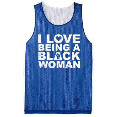 I Love Being A Black Black Fist Gift Mesh Reversible Basketball Jersey Tank