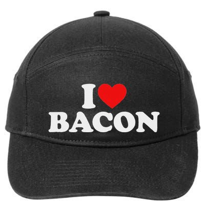 I Love Bacon 7-Panel Snapback Hat