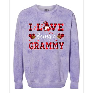 I Love Being A Grammy Gnome Valentine's Day Gift Colorblast Crewneck Sweatshirt