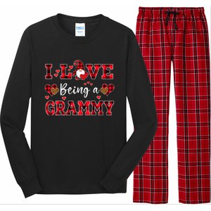 I Love Being A Grammy Gnome Valentine's Day Gift Long Sleeve Pajama Set