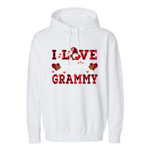 I Love Being A Grammy Gnome Valentine's Day Gift Garment-Dyed Fleece Hoodie