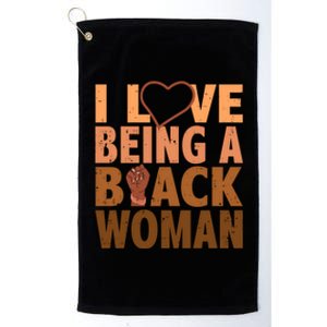 I Love Being A Black African Black History Month Gift Platinum Collection Golf Towel