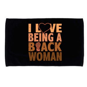 I Love Being A Black African Black History Month Gift Microfiber Hand Towel